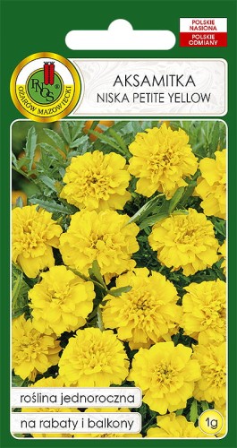 AKSAMITKA PEŁNA NISKA PETTI YELLOW (1G)