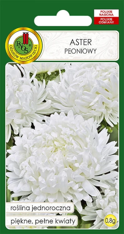 ASTER PEONIOWY BIAŁY (0,8G)
