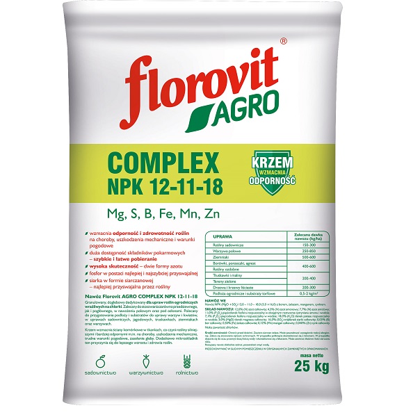FLOROVIT AGRO COMPLEX NPK 12-11-18 25KG