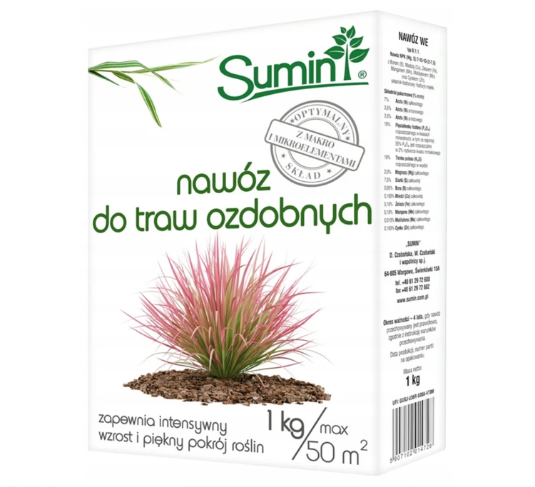NAWÓZ DO TRAW OZDOBNYCH 1KG SUMIN