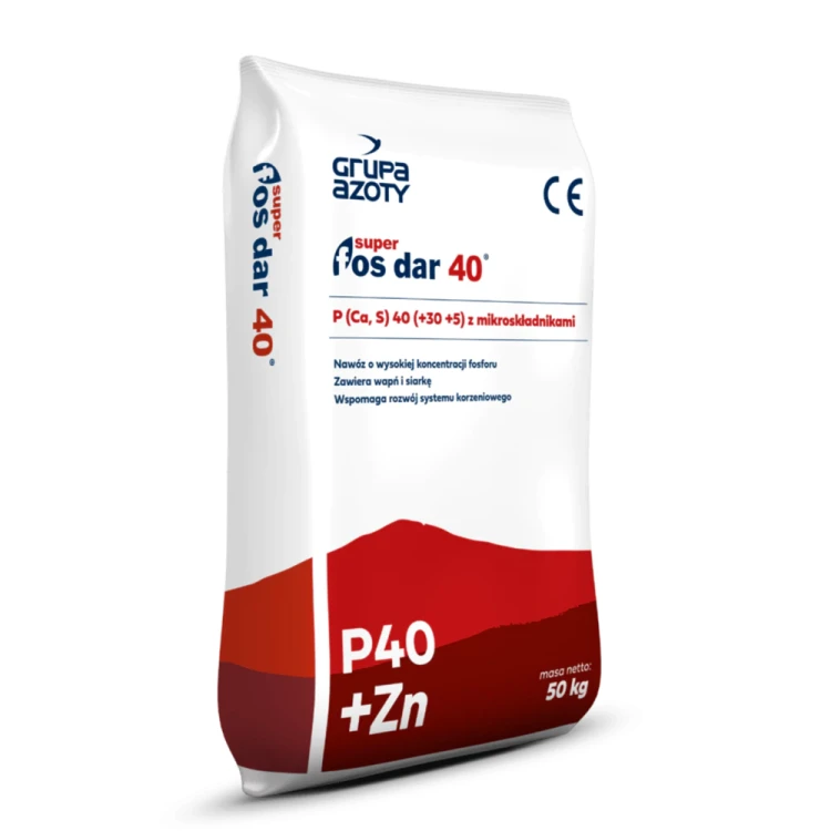 SUPERFOSFAT WZBOGACONY SUPER FOS DAR 40 50KG