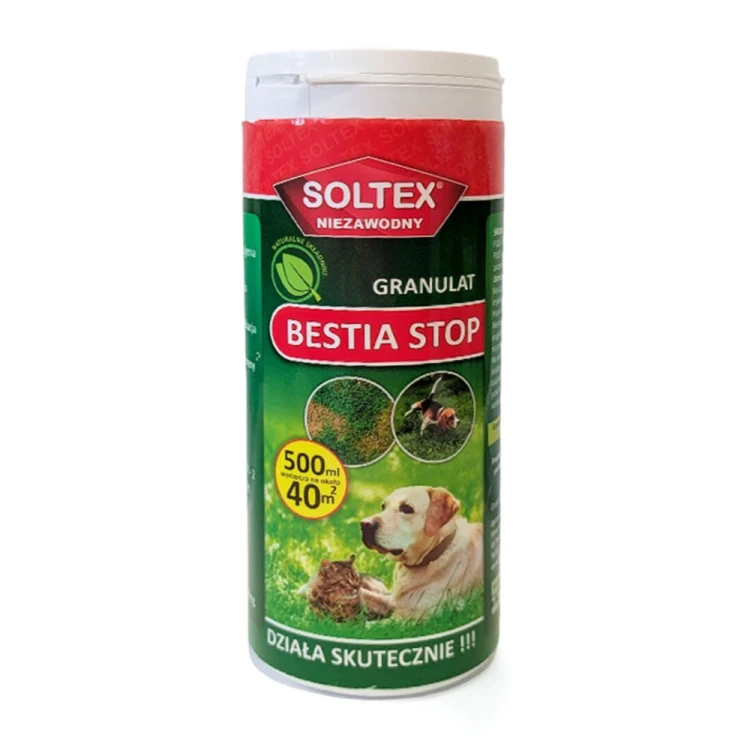 GRANULAT BESTIA STOP ODSTRASZAJĄCY PSY I KOTY 500ML SOLTEX