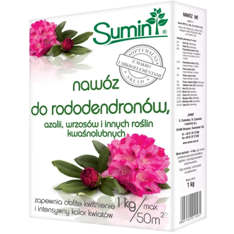 NAWÓZ DO RODODENDRONÓW I AZALII 1kg SUMIN