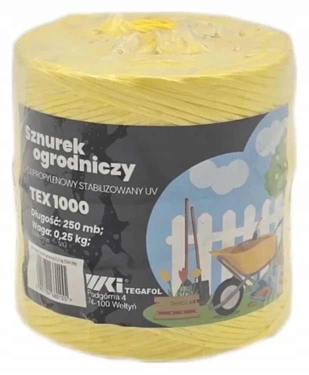Sznurek TEX 1000 dł 250mb żółty