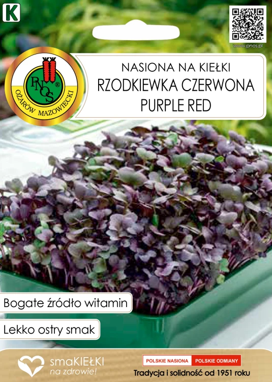NASIONA NA KIEŁKI RZODKIEWKA CZERWONA PURPLE RED (5G)  
