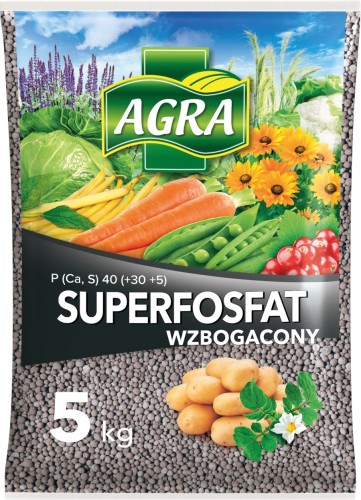 SUPERFOSFAT WZBOGACONY GRANULOWANY 5kg AGRA