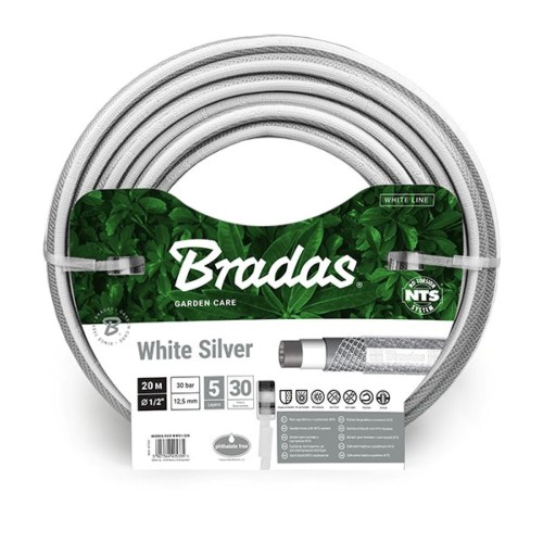 WĄŻ  NTS WHITE SILVER  1/2'' 20M BRADAS