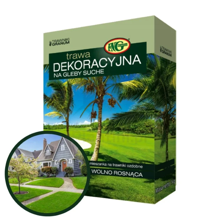TRAWA DEKORACYJNA NA SUCHE GLEBY 0,9KG