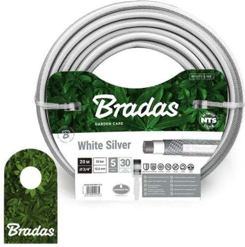 WĄŻ  NTS WHITE SILVER 3/4'' 20M BRADAS