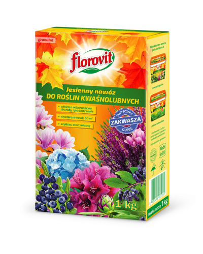 FLOROVIT NAWÓZ JESIENNY DO ROŚLIN KWAŚNOLUBNYCH 1KG