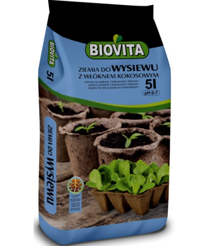 ZIEMIA DO WYSIEWU Z WŁÓK.KOKOS 5L BIOVITA
