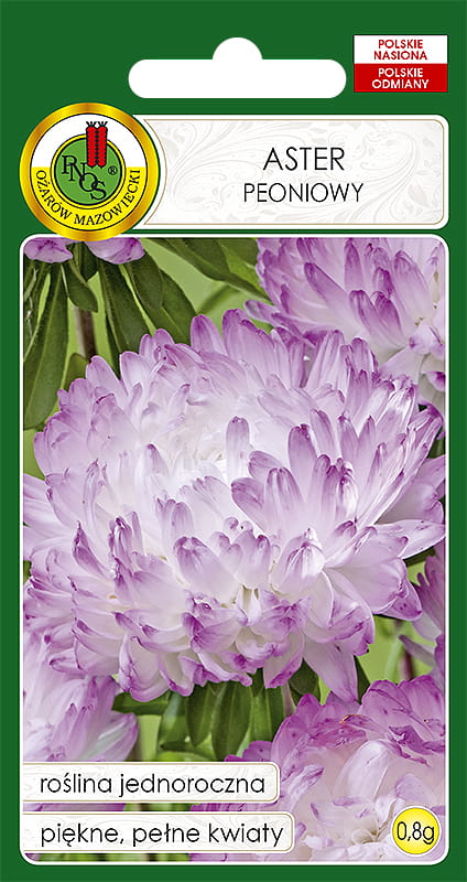 ASTER PEONIOWY BIAŁY  RÓŻOWY (0,8G)