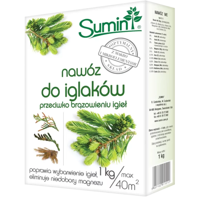 NAWÓZ DO IGLAKÓW PRZECIWKO BRĄZOWIENIU IGIEŁ 1kg SUMIN