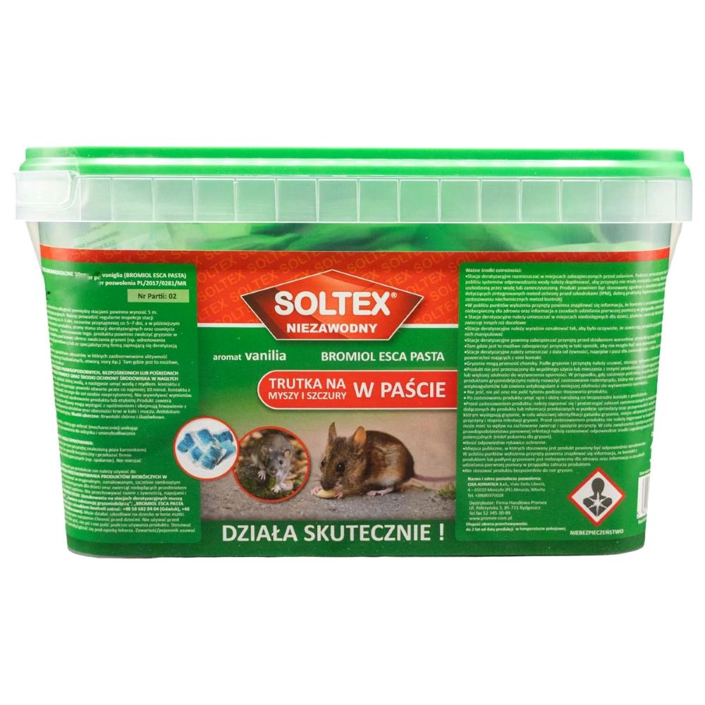 PASTA NA MYSZY I SZCZURY 1,5KG NIEBIESKA SOLTEX