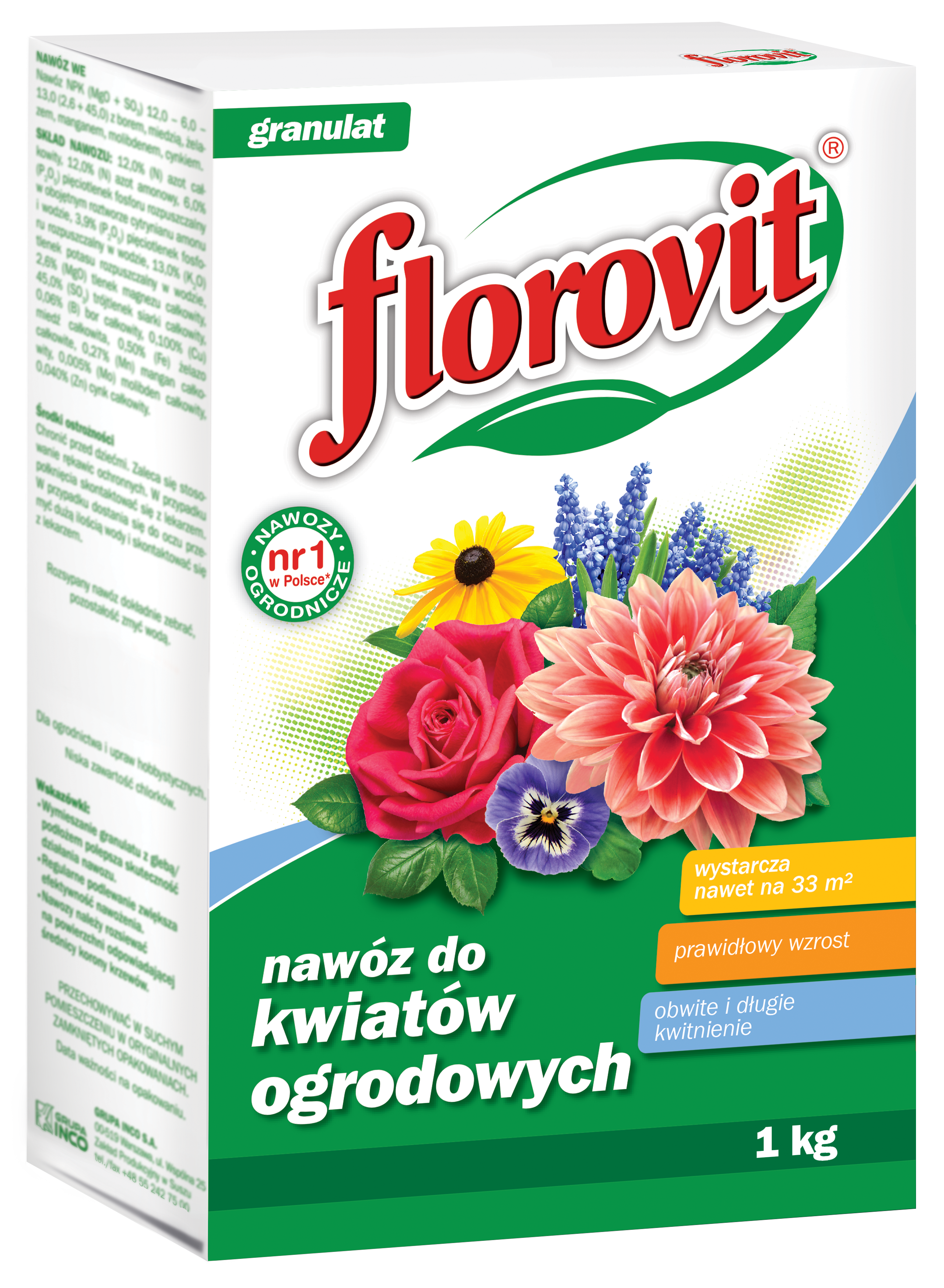 FLOROVIT DO KWIATÓW OGRODOWYCH 1KG