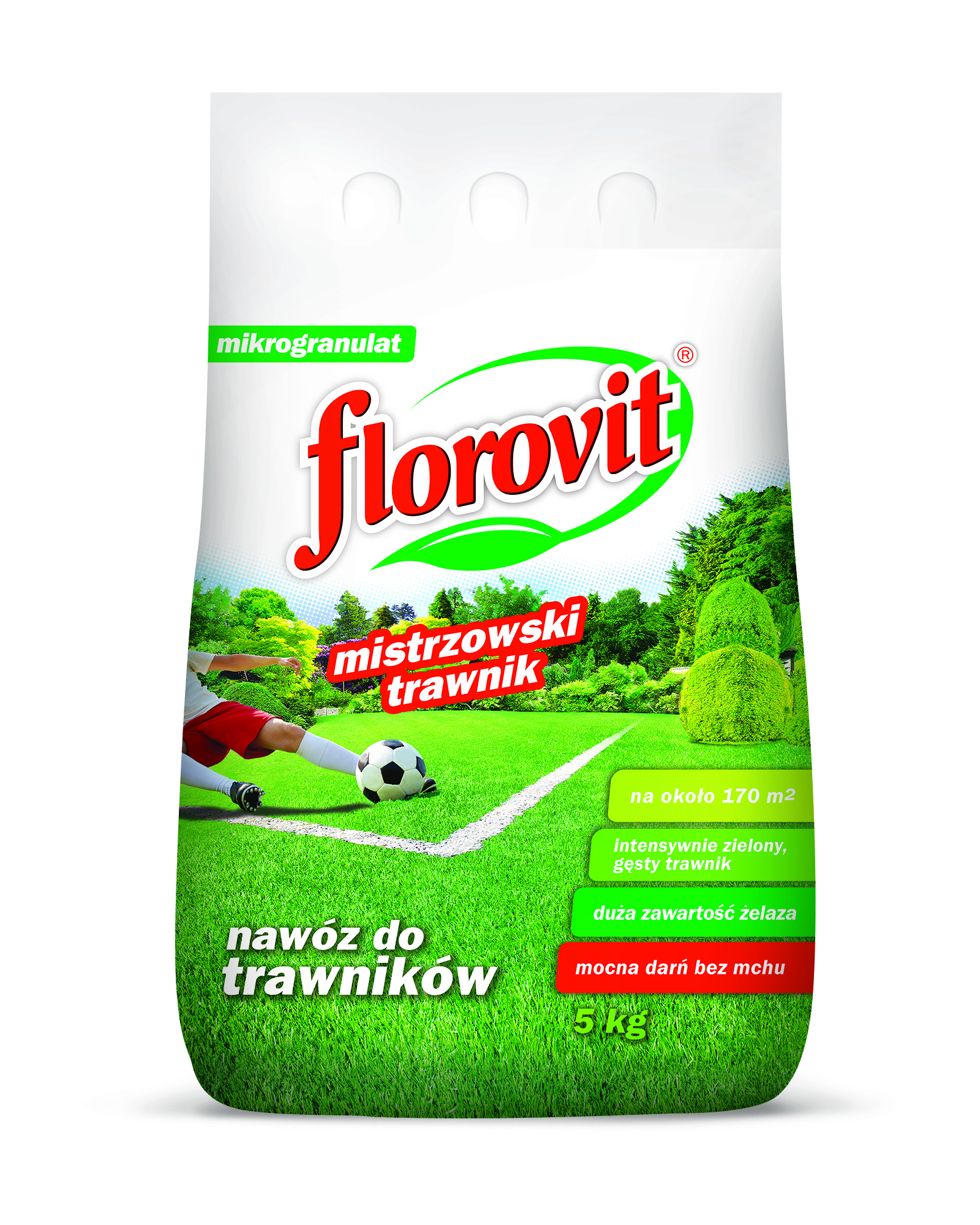 FLOROVIT DO TRAWNIKÓW Z MCHEM  5KG (MISTRZOWSKI TRAWNIK)