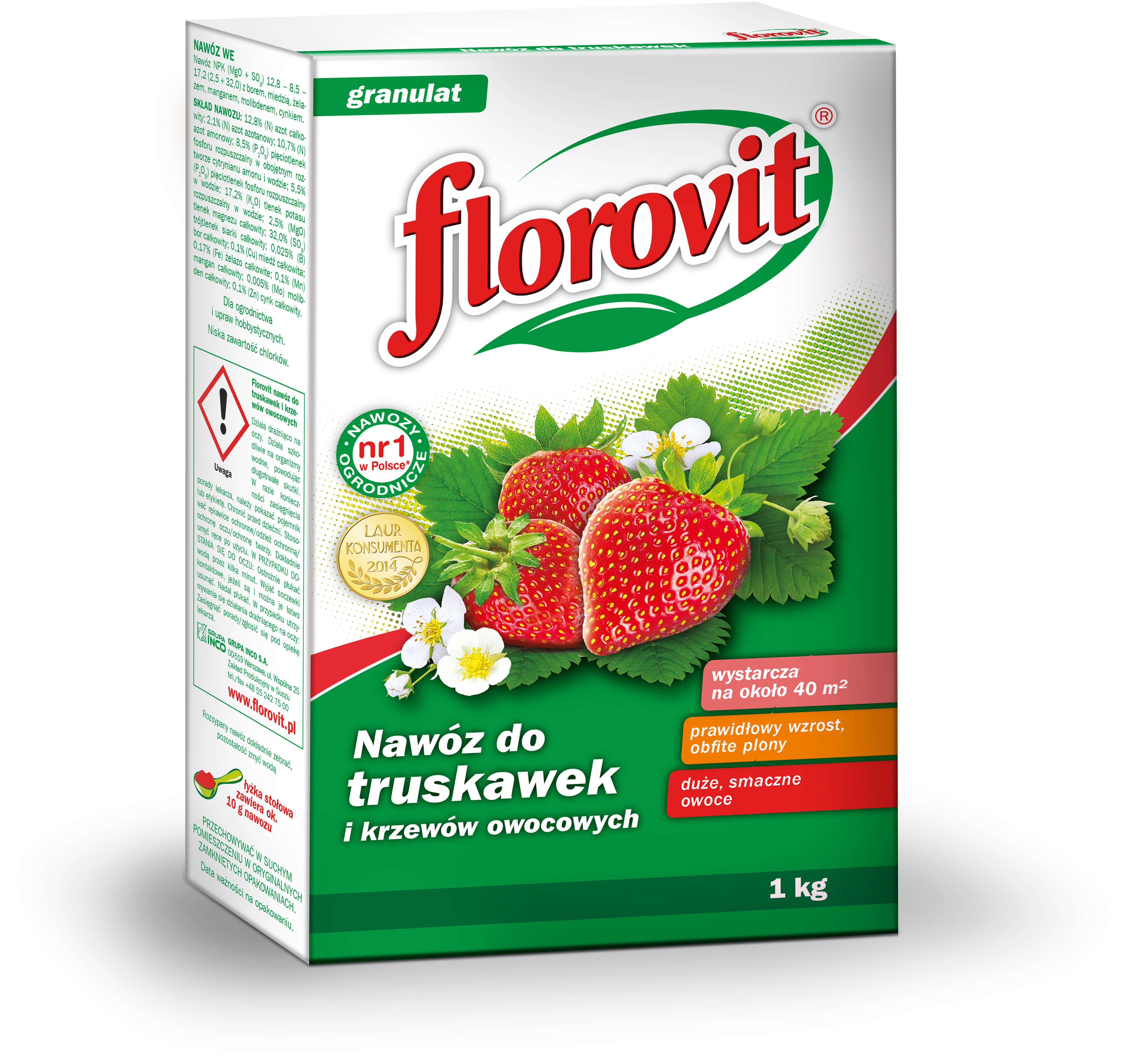 FLOROVIT DO TRUSKAWEK I KRZEWÓW OWOCOWYCH GRAN. 1KG