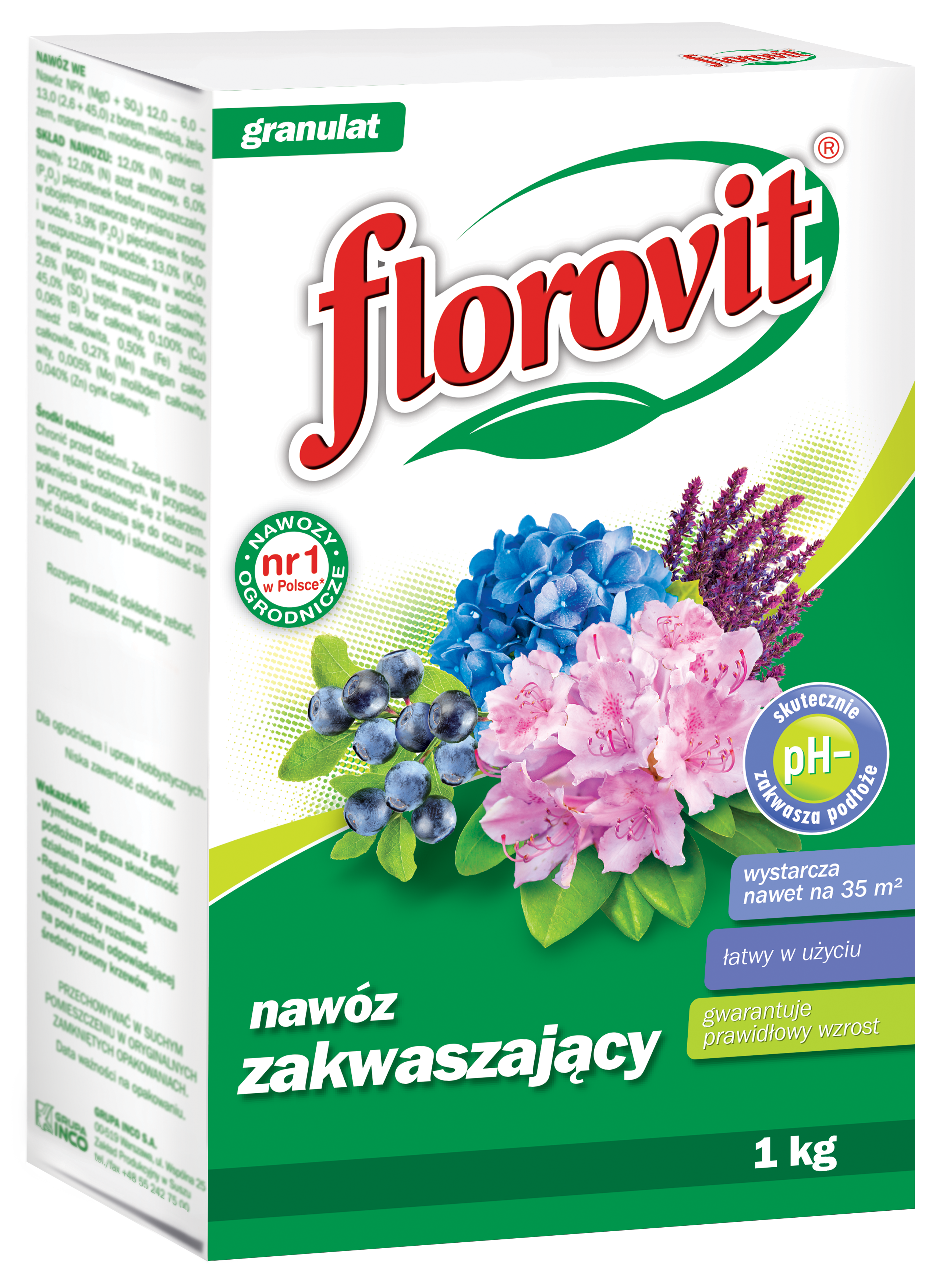 FLOROVIT NAWÓZ ZAKWASZAJĄCY 1KG