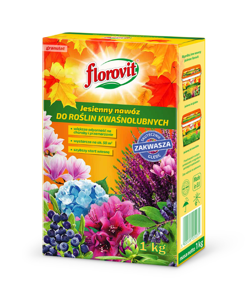 FLOROVIT NAWÓZ JESIENNY DO ROŚLIN KWAŚNOLUBNYCH 1KG